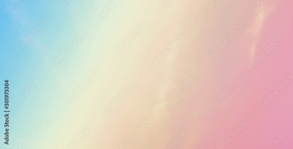 Wall mural soft cloud sky subtle background pastel gradient color for sky cloud nature abstract background .