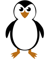 penguin on a white isolated background