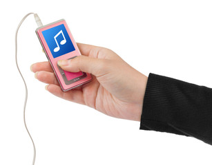 Mp3 player in hand