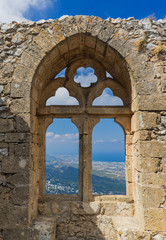 Window in Hilarion Castle - Kyrenia region - Northern Cyprus