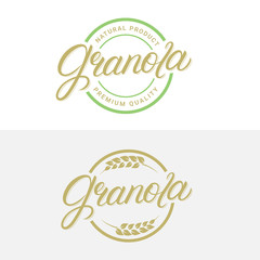 Granola hand written lettering logo