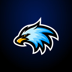 Obraz na płótnie Canvas Eagle esport gaming logo design. Eagle head logo emblem design badge mascot vector