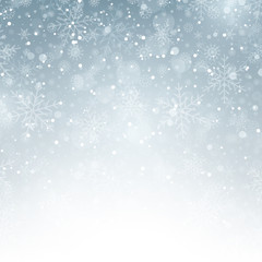 Naklejka na ściany i meble Falling snow isolated on background. Vector illustration