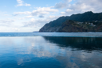 Infinity pool at Porto da Cruz Madeira, Portugal, Europe
