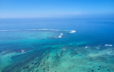 Plakat Mauritius island drone photo