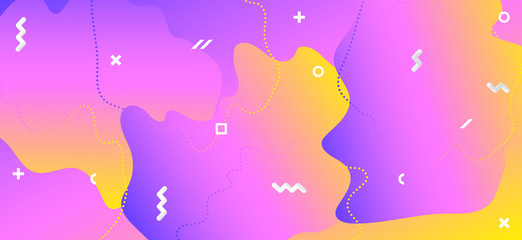 Obraz premium Purple Liquid Design. Hipster Digital Decoration. 