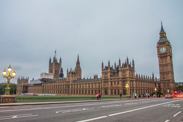 Obraz premium London Big Ben und Strasse