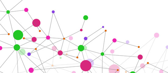 Line points connections geometric abstract background.