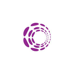 halftone logo vector icon design template