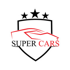 Car silhouette logo Vector template icons