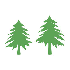 Christmas tree. Abstract concept, icon set. Vector illustration on white background.