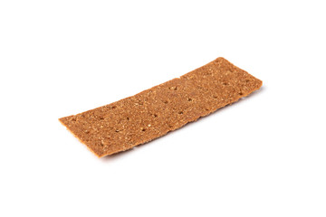 Crispbread isolated on white background.
