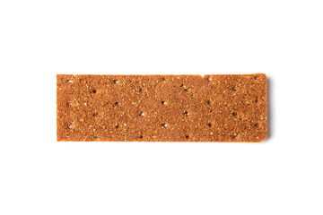 Crispbread isolated on white background.