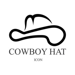 cowboy hat logo icon vector design template