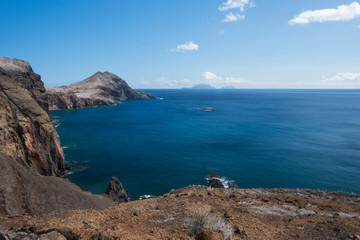 Fototapeta na wymiar Madeira Nature reserve Vereda da Ponta de São Lourenço peninsula on the east coast, Portugal