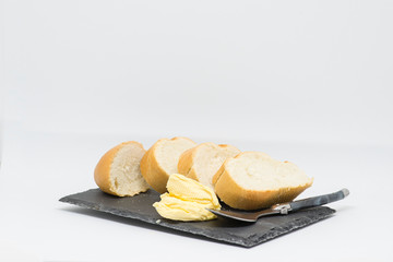 Bread and butter breakfast with a healthy diet