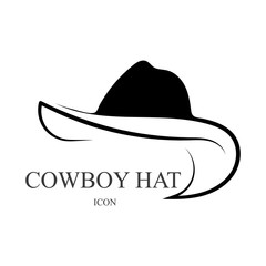 cowboy hat logo icon vector design template