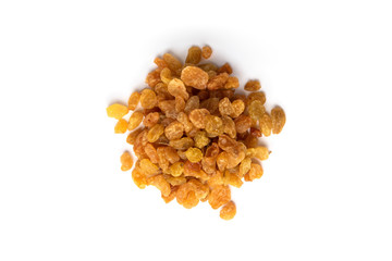 Raisin isolated on white background.