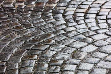 old stone pavement as background