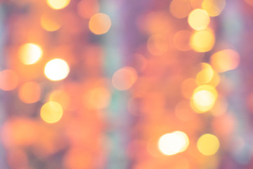 Fototapeta premium Pink or orange bokeh background for decorate in celebration or festival