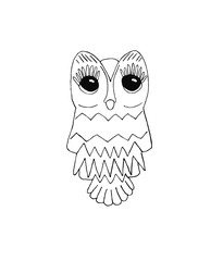 art-line owl bird anime cartoon fantasy