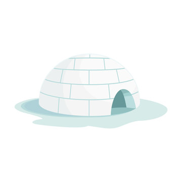 Ice igloo vector  vector icon isolated on white background ice  igloo. Stock Vector | Adobe Stock