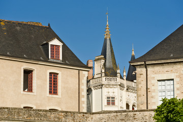 Fototapeta na wymiar Castle of the Dukes of Brittany (Chateau des Ducs de Bretagne) in Nantes, France