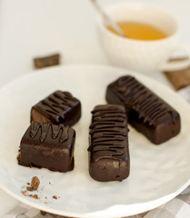  handmade chocolate candies with nuts