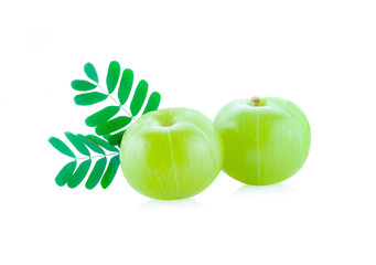 Indian gooseberry  on white background