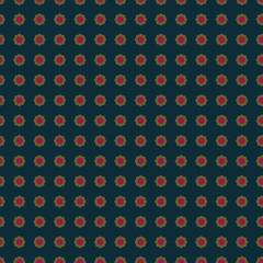 seamless colorful retro flower pattern print background design