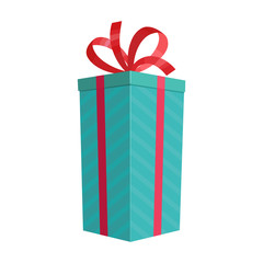 Gift box vector icon.Cartoon vector icon isolated on white background gift box.
