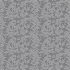 Fototapeta premium Organic background with rounded lines. Diffusion reaction seamless pattern. Linear design with biological shapes. Abstract vector illustration in black and white.