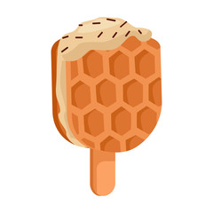 Waffle on stick vector icon.Cartoon vector icon isolated on white background waffle on stick .