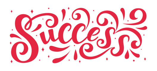 Doodle handmade success quote and hand drawn for design t-shirt