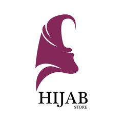 hijab logo vector icon design template
