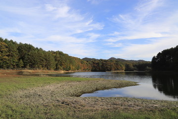 Fototapeta na wymiar 秋の聖湖