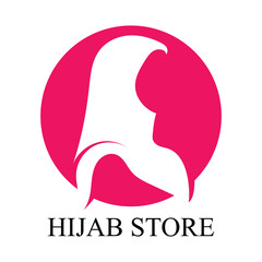 hijab logo vector icon design template