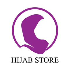 hijab logo vector icon design template