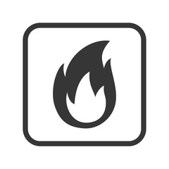 Keep away from the fire packaging and logistic vector isolated single icon. Packing marking sign and symbol