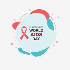 Awareness World Aids Day concept. Red Ribbon .