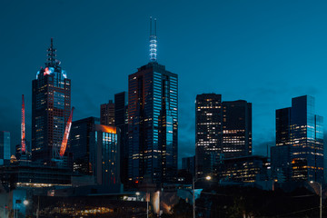 Fototapeta na wymiar Twilight view of beautiful Melbourne cityscape