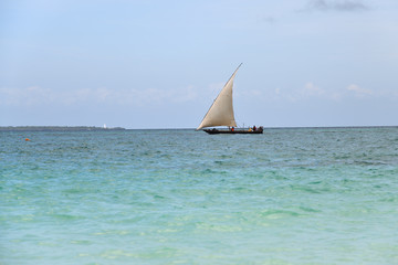 Obraz premium Dhow boat. Zanzibar, Tanzania, Africa