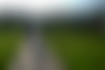 Abstract glowing light on a natural green blurred background