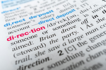 Fototapeta premium Dictionary meaning of English words