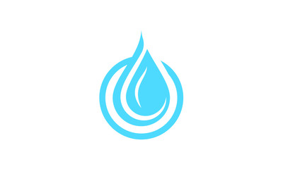 Stylized Water Drop Logo Design Showcasing Purity and Cleanliness with Circular Accents Evoking Flow and Fluidity
