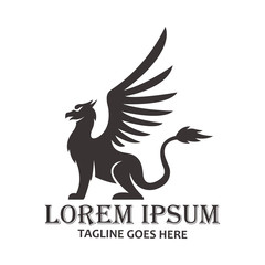 Obraz premium griffon logo vector design template
