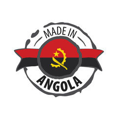 Fototapeta premium Angola flag, vector illustration on a white background