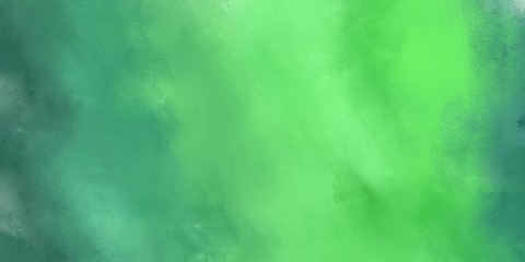 abstract art painting with medium sea green, pastel green and sea green color and space for text. can be used as wallpaper or texture graphic element