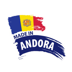 Andora flag, vector illustration on a white background