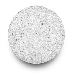 White marble plate isolated on white background.